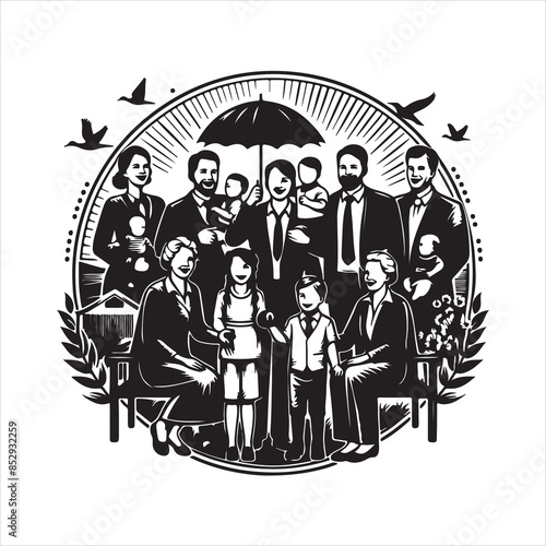 Family Reunions Vector stock vectors eps with white background 