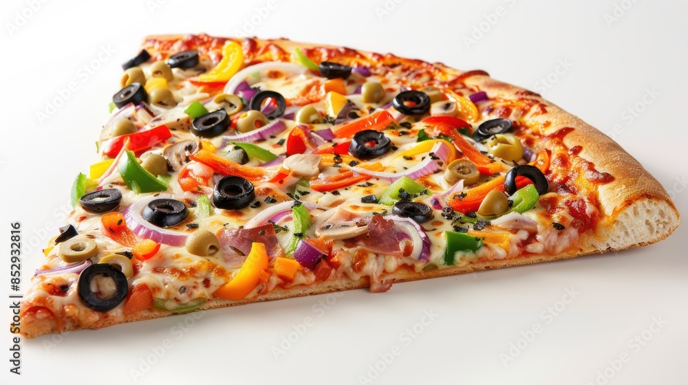 Pizza pepperoni with tomatoes and mushrooms on white background Pizza pepperoni with tomatoes and mushrooms on white background