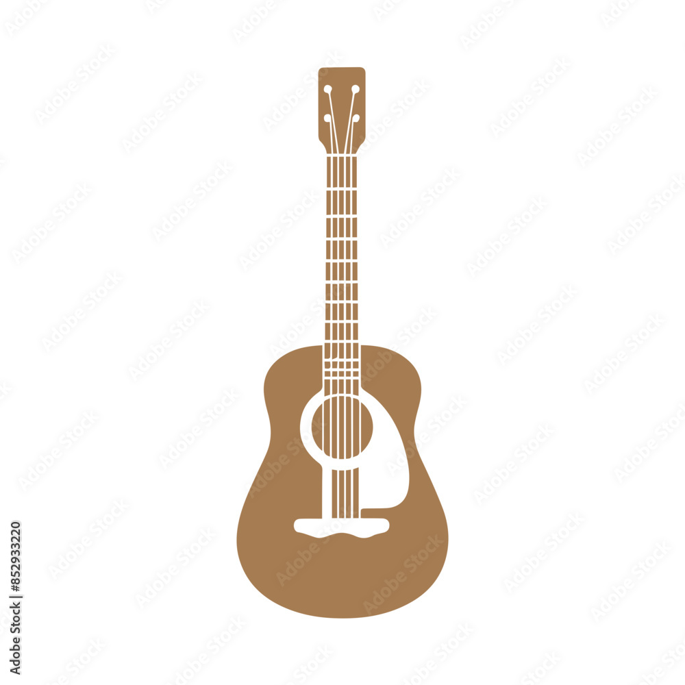 Obraz premium Guitar icon clipart flat design