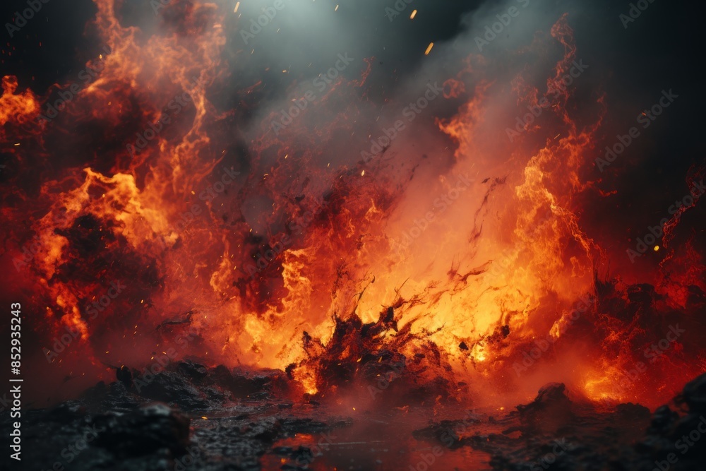 an image of a fire and lava on a black background an image of a fire and lava on a black background
