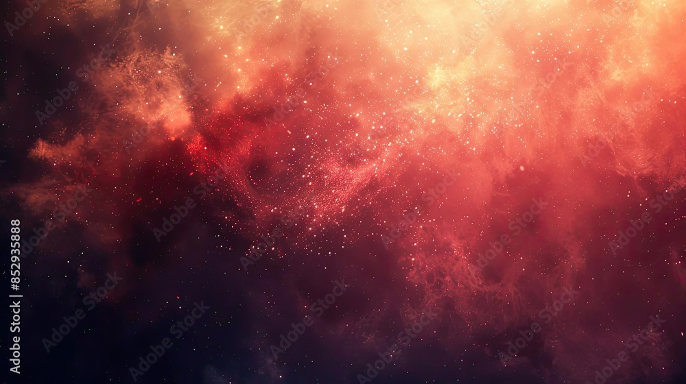 Fototapeta premium Red and Yellow Abstract Background with Stars