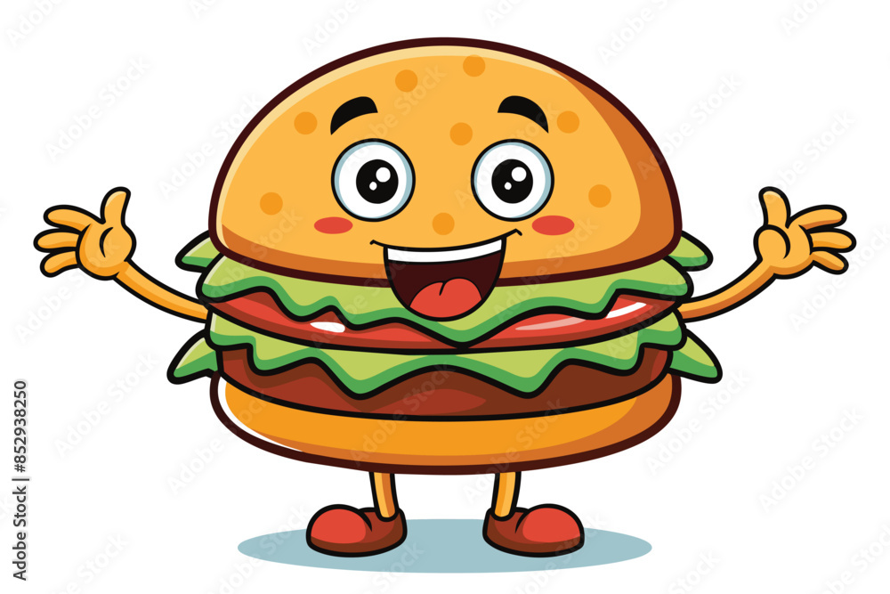 Cartoon burger Vector Illustration Cartoon burger Vector Illustration