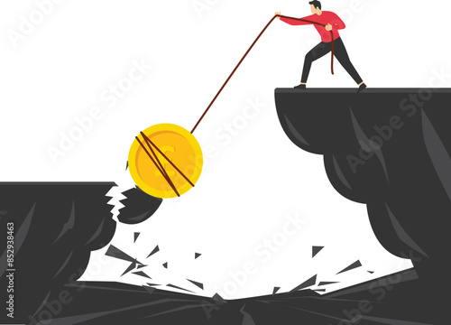 Save the pound economy, People try to pull the dollar up the broken stage.