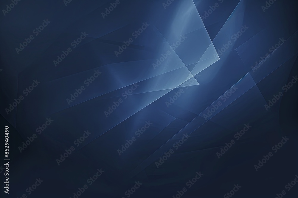Abstract navy blue background with geometric shapes highlighted by a spotlight. Modern art concept. Abstract navy blue background with geometric shapes highlighted by a spotlight. Modern art concept.