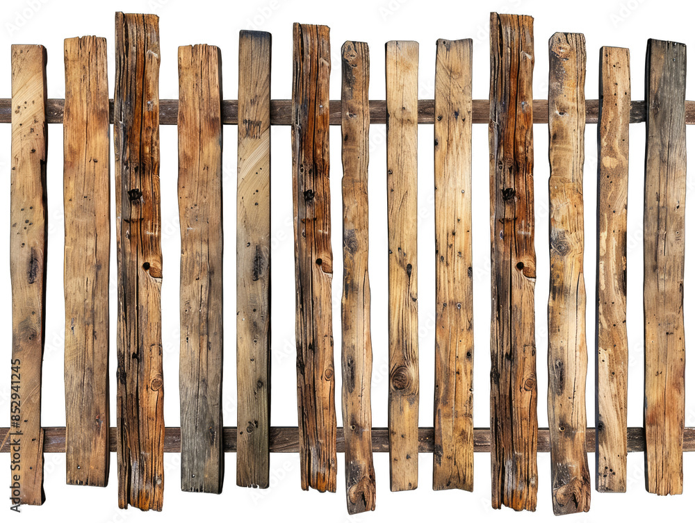 fence made of thin wood ,Isolated on white background fence made of thin wood ,Isolated on white background