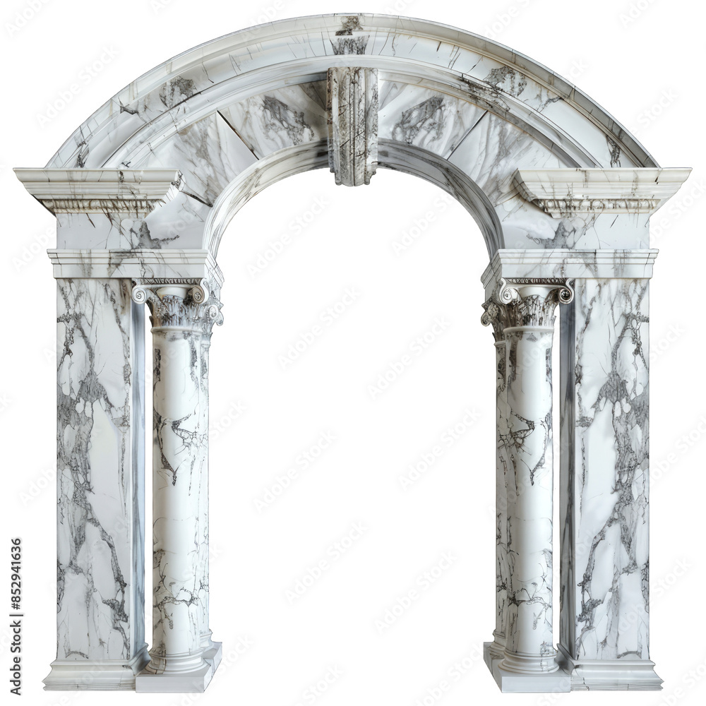 Naklejka premium greek column isolate on whit background