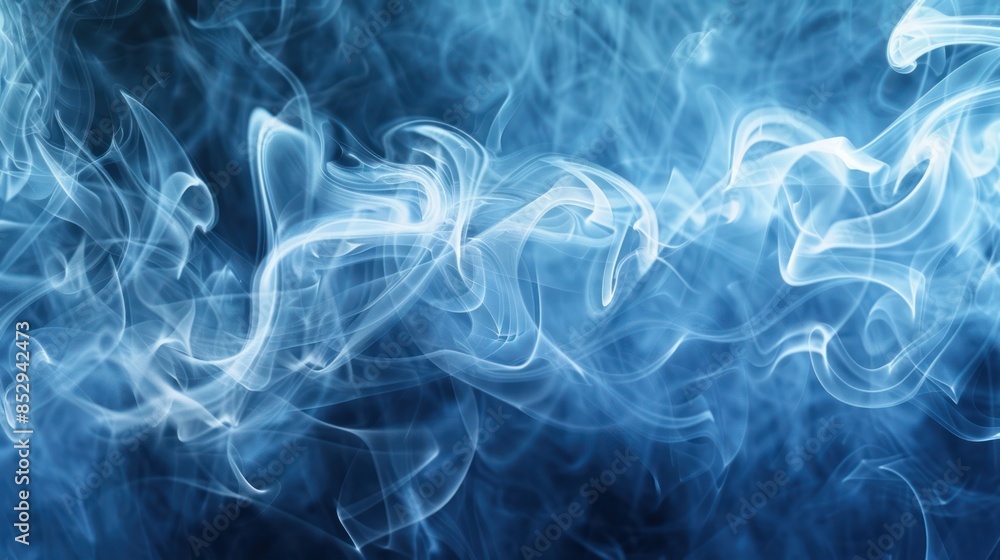 Obraz premium Abstract Blue Smoke Swirls