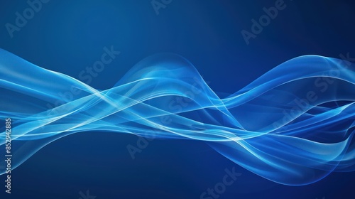 Abstract Blue Waves Background