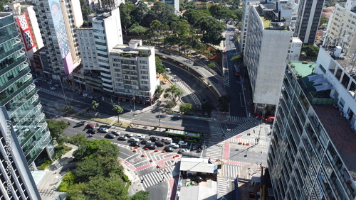 Visão aérea do centro da cidade de são paulo, sp, brasil photo