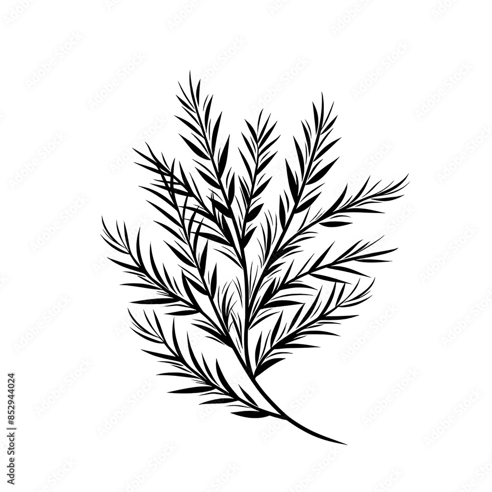 Elegant black and white illustration of delicate leaves, perfect for botanical designs, nature art, or minimalistic decor themes. Elegant black and white illustration of delicate leaves, perfect for botanical designs, nature art, or minimalistic decor themes.