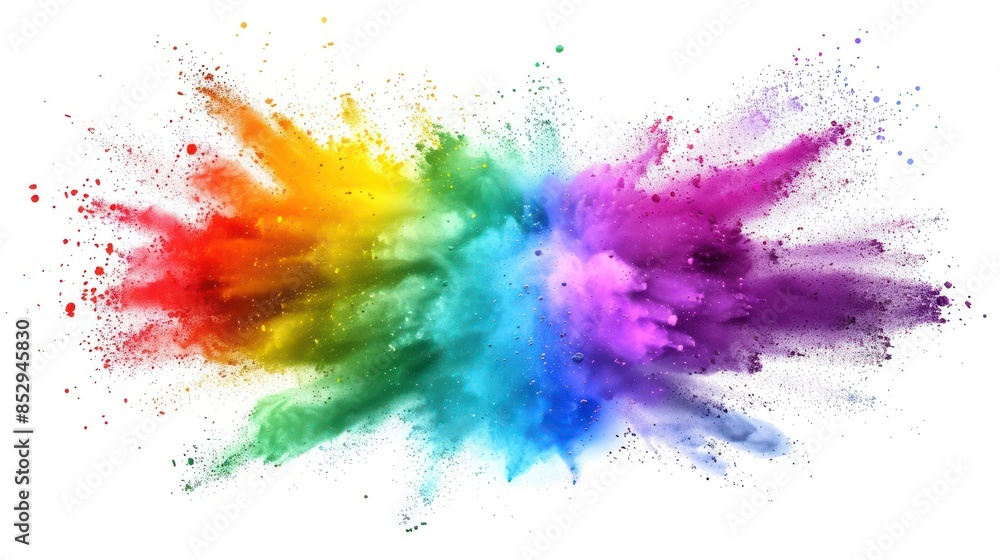 Rainbow Explosion of Colorful Powder Rainbow Explosion of Colorful Powder