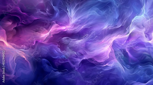 Abstract Purple And Blue Swirling Smoke