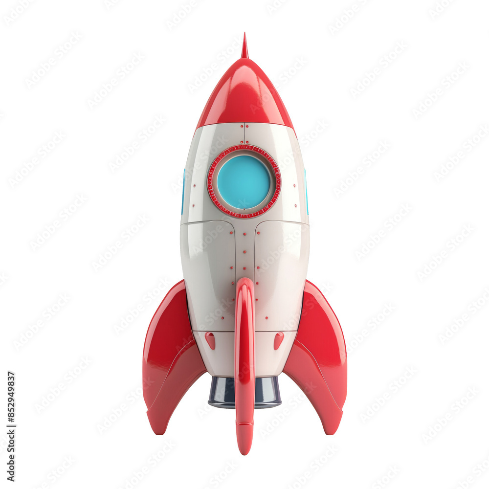 Colorful 3D rocket ship illustration on white background. Iconic design perfect for space-themed projects and creative concepts. Colorful 3D rocket ship illustration on white background. Iconic design perfect for space-themed projects and creative concepts.