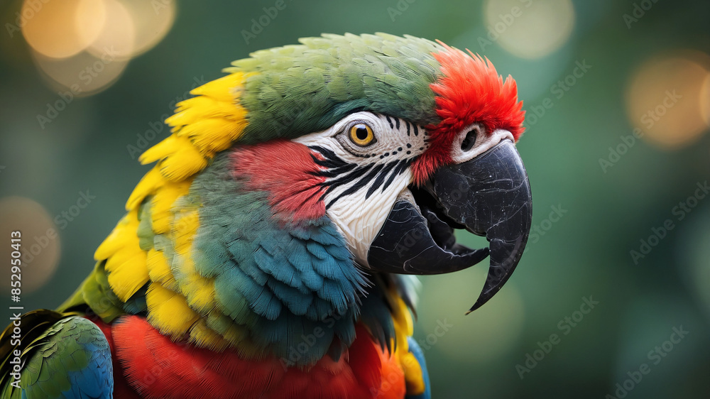 blue, red, green and yellow macaw. Parrot bird portrait blue, red, green and yellow macaw. Parrot bird portrait
