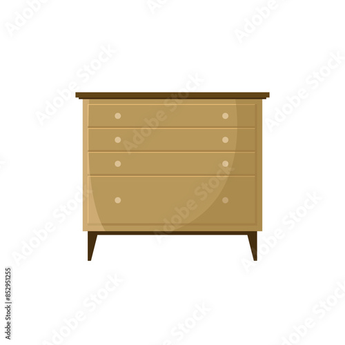 Modern chest of drawers for interior. Chest of drawers. Storage furniture.