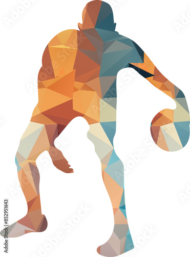 Basketball Player Sport Athlete Lowpoly