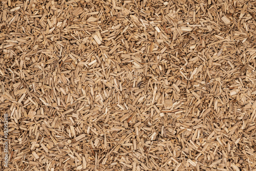 Wooden chips texture background. small wood chips for smoking. sawdust texture. ecological fue