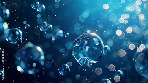 Water Bubbles in Blue © OlScher