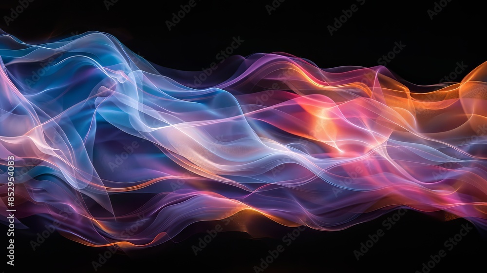 Abstract Colorful Smoke Waves Abstract Colorful Smoke Waves