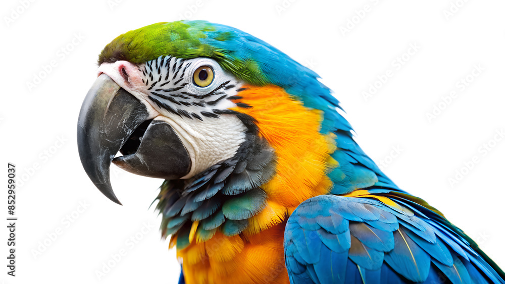 Obraz premium parrot on isolated background with high detailing