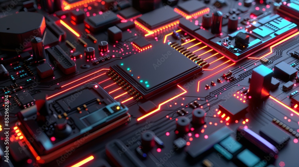 an abstract hardware board an abstract hardware board