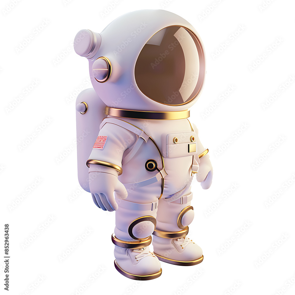 3d render icon of astronaut isolated on transparent background 3d render icon of astronaut isolated on transparent background