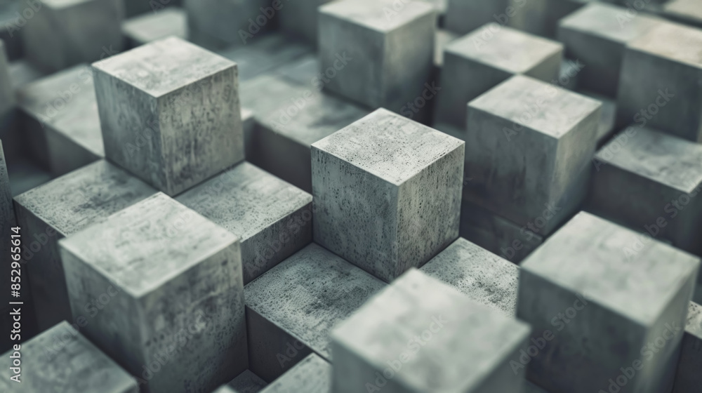 Obraz premium Abstract Geometric Background, Geometry Pattern with Green and Blue Tones