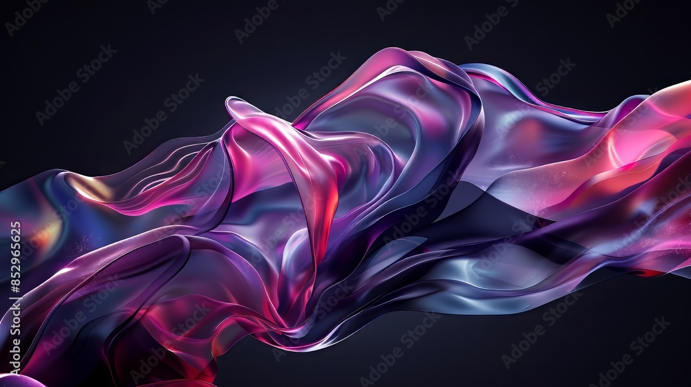 Obraz premium Abstract Purple and Pink Swirling Fabric