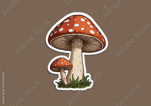 mushrooms in the grass