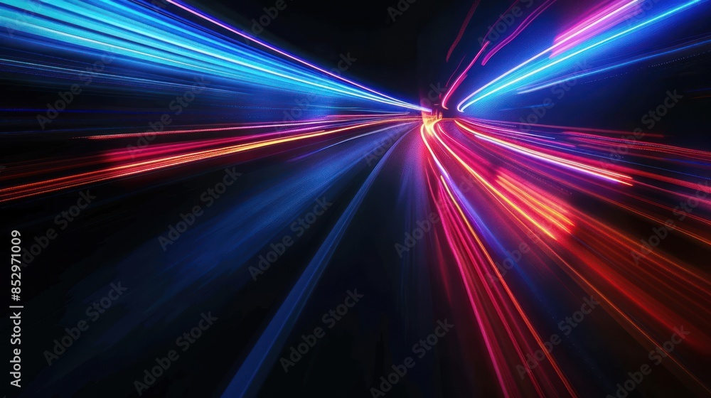 Abstract Light Trails in Motion Abstract Light Trails in Motion