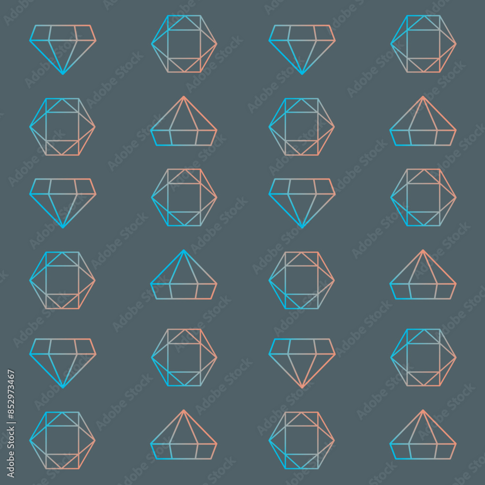 Hand drawn diamonds seamless pattern Hand drawn diamonds seamless pattern
