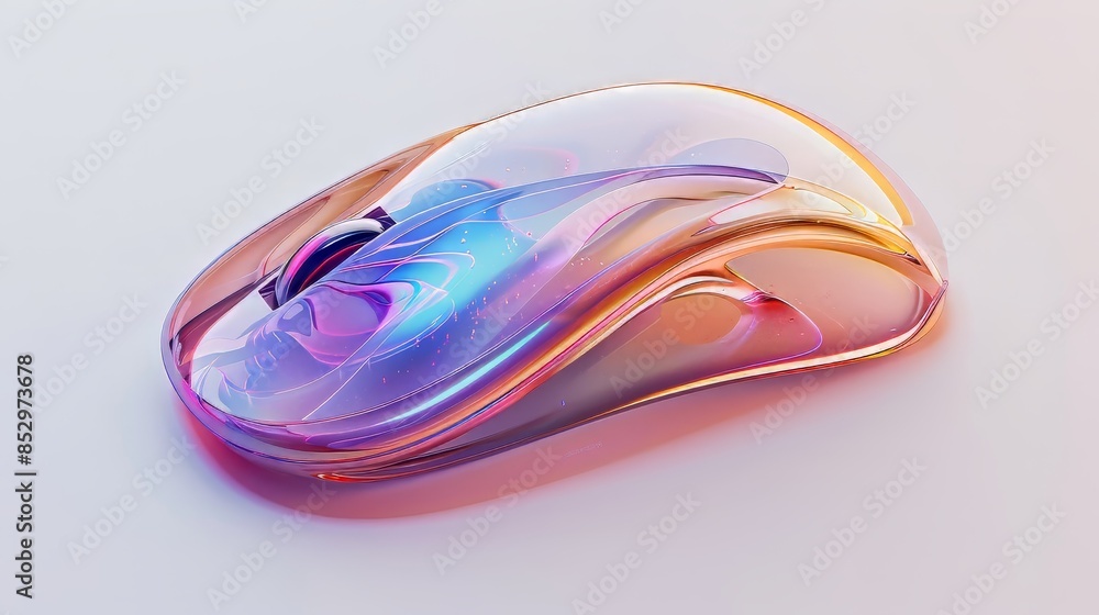 Transparent Computer Mouse on White Background Transparent Computer Mouse on White Background
