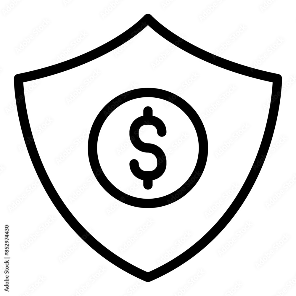 Insurance outline icon. vector thin line icon for mobile app, website, logo and presentation design. Insurance outline icon. vector thin line icon for mobile app, website, logo and presentation design.