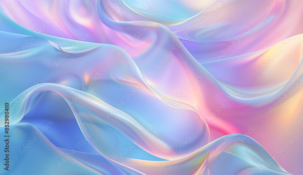 Abstract Digital Art with Fluid Color Waves, Soft and Dreamy Abstract Digital Art with Fluid Color Waves, Soft and Dreamy