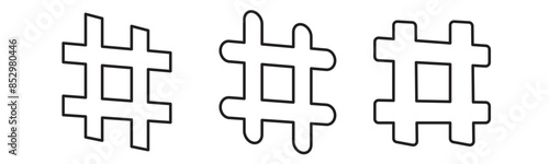 Hashtag icon vector. hashtag simbols