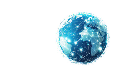 Digital globe on transparent background