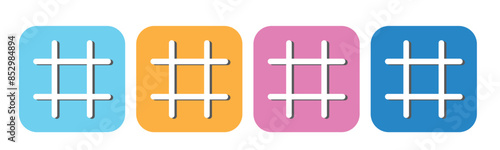 Hashtag icon vector isolated on white background. hashtag vector icon