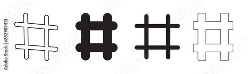 Hashtag icon vector isolated on white background. hashtag vector icon