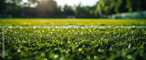 A Green Football Field Where Coaches Impart Strategic Instructions To Their Attentive Players