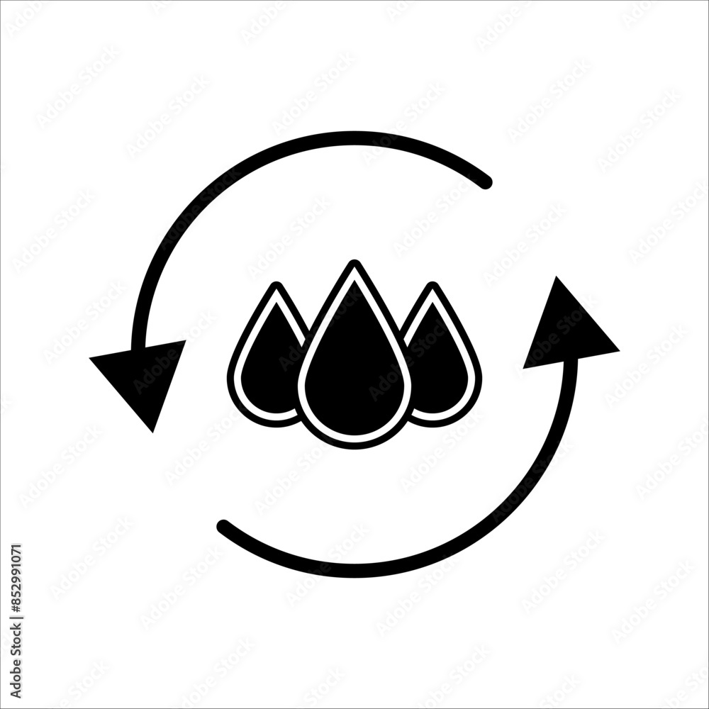 rehydrate icon, restore water balance line vector rehydrate icon, restore water balance line vector
