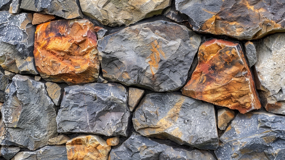 Texture of stone wall with cement joints in natural landscape Texture of stone wall with cement joints in natural landscape