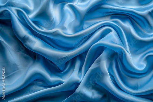 Exquisite pastle blue material with smooth wavy texture