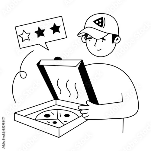 Delivery Service Hand Drawn Mini Illustrations 
