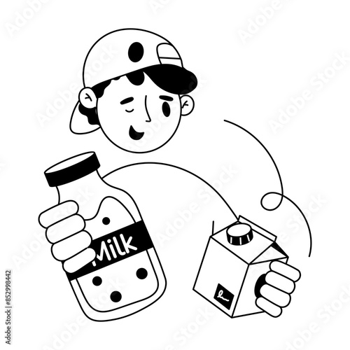 Delivery Service Hand Drawn Mini Illustrations 
