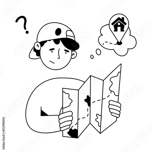 Order Delivery Hand Drawn Mini Illustrations 
