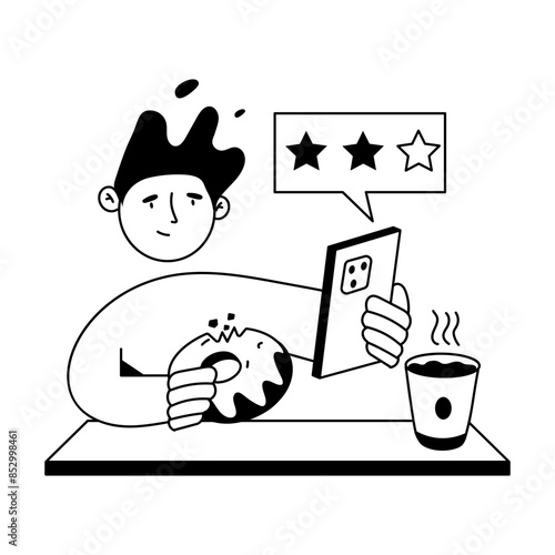 Order Delivery Hand Drawn Mini Illustrations 
