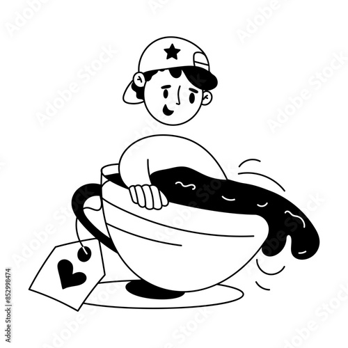 Order Delivery Hand Drawn Mini Illustrations 
