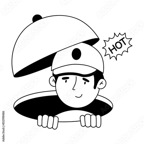 Order Delivery Hand Drawn Mini Illustrations 
