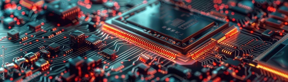Impact of electronics on society visualized through abstract designs Impact of electronics on society visualized through abstract designs