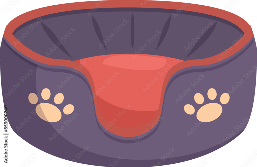 Soft round pet bed providing comfortable sleeping spot for cat or dog Soft round pet bed providing comfortable sleeping spot for cat or dog
